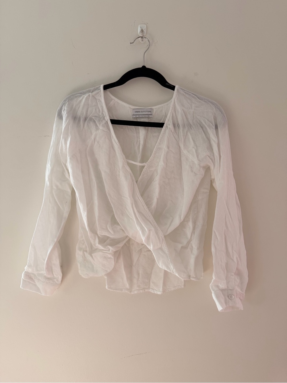 Urban Outfitters Wrap Front Long Sleeve Top